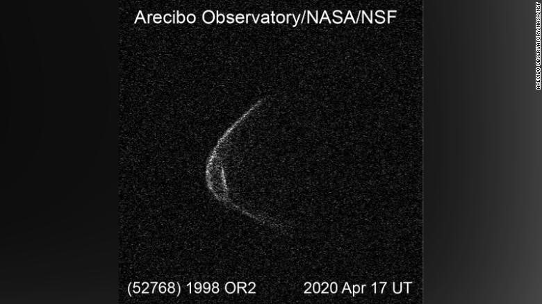 This asteroid is practicing physical distancing and wearing a mask